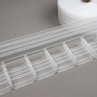 шторная лента с фиксированной карандашной сборкой