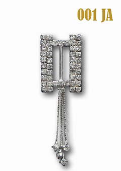 пряжка металлическая со стразами