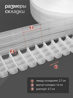 монтажная шторная лента многокарманка