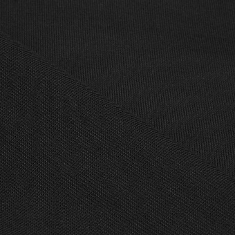 Рибана компакт 220г/м2, (95%хлопок, 5%лайкра), шир. 95+95 см черный пачка
