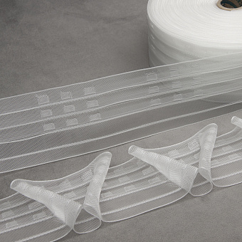 шторная лента с лучевыми групповыми складками