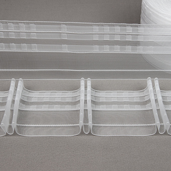 шторная лента с лучевыми групповыми складками