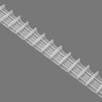 шторная лента с фиксированной карандашной сборкой