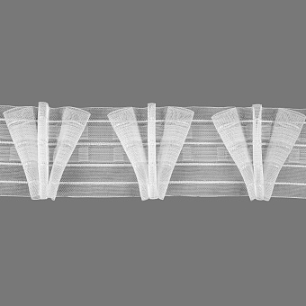 шторная лента с лучевыми групповыми складками