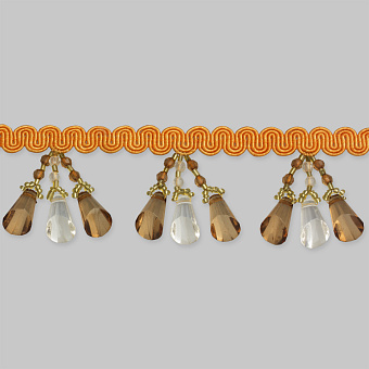 шторная бахрома из стекляруса, бус и жемчуга