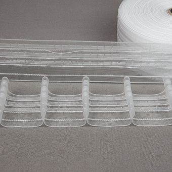 шторная лента с фиксированной карандашной сборкой