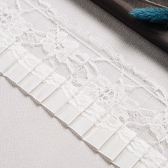 Тесьма-оборка 234-2HT белый декоративная тесьма оборка