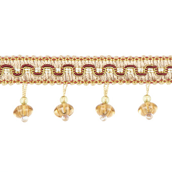 шторная бахрома из стекляруса, бус и жемчуга