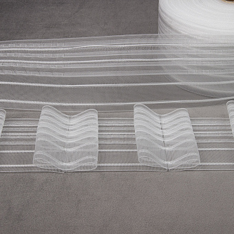 шторная лента с бантовой встречной сборкой