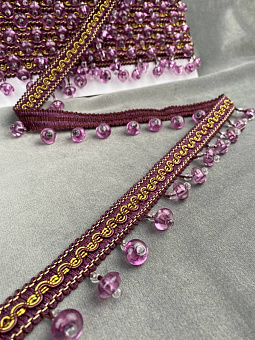 шторная бахрома из стекляруса, бус и жемчуга