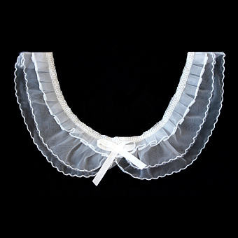 Мысик капроновый 2061 белый декоративные мысики и пришивные воротники