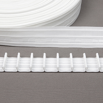 шторная лента с фиксированной карандашной сборкой
