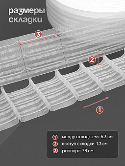 монтажная шторная лента многокарманка