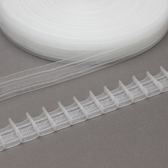 шторная лента с фиксированной карандашной сборкой