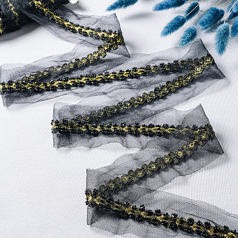 декоративная тесьма с бисером и стеклярусом