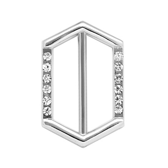 пряжка металлическая со стразами