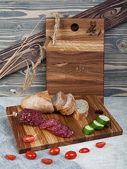 Набор разделочных досок №1 с гравировкой, 2 шт (30 х 20 х 1,8 см)