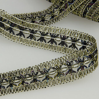 Тесьма с металлизированной нитью тесьма декоративная с металлизированной нитью