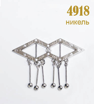 пряжка металлическая со стразами