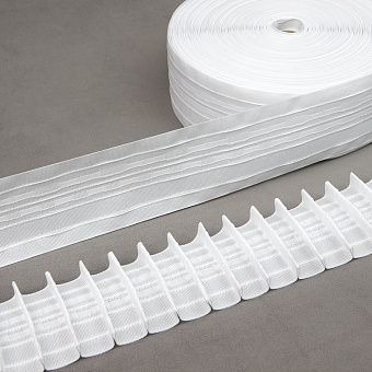 шторная лента с фиксированной карандашной сборкой