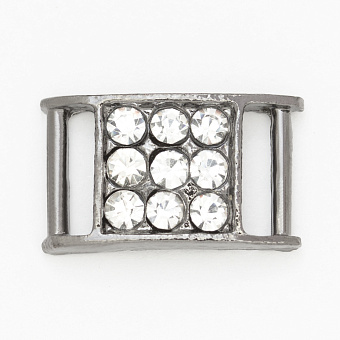 пряжка металлическая со стразами