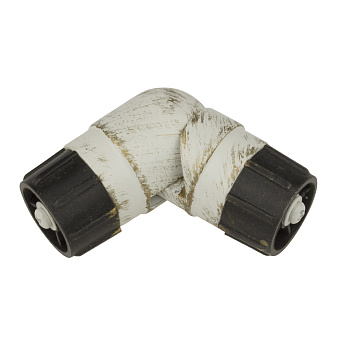 Эркер 28 мм Белое золото "Олимпия" соединитель для штанги шторного карниза