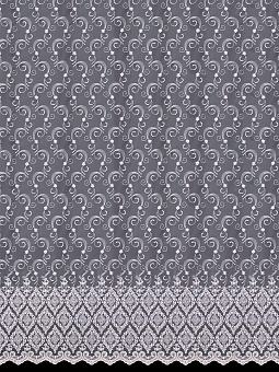 Микросетка с вышивкой высота 283 см (20м±) 12270 SANAL BEYAZ V125