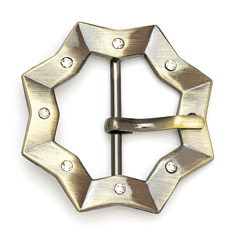 пряжка металлическая со стразами