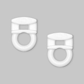 Глайдер-бегунок 009 белый MirTex 4 мм, для ап по типу Симпл (в ленте 10 шт)