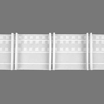 шторная лента с лучевыми групповыми складками