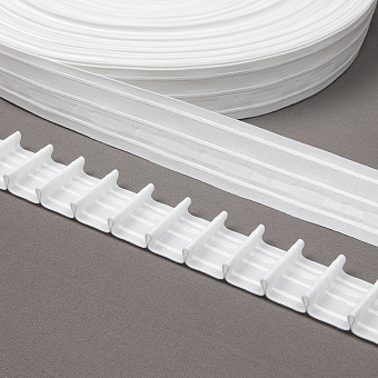 шторная лента с фиксированной карандашной сборкой