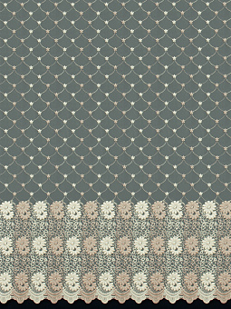 Микросетка с вышивкой выс. 290 см (20м±) 12517 SANAL PUDRA/SEDEF V108