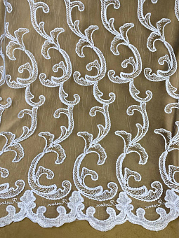 Микросетка вышивка высота 282 см (~20м) 160002 УЦЕНКА SONIL BEYAZ