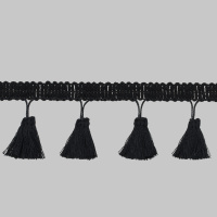 Бахрома C146-6 черный с кисточками