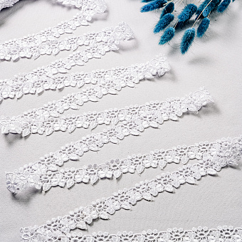 Тесьма вязаная 33247WW-D103 белый декоративная вязаная тесьма