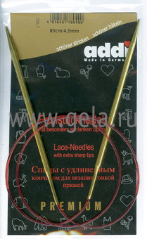 круговые вязальные спицы Addi с удлиненными кончиками